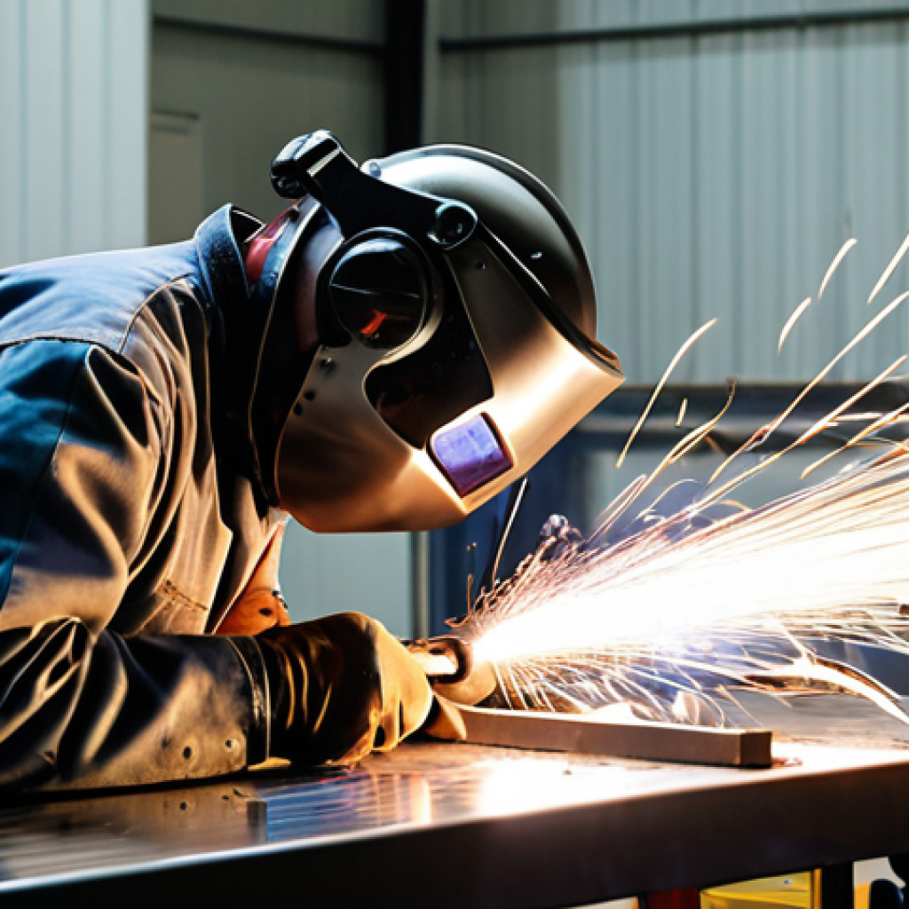 **

A highly skilled welder, wearing appropriate safety gear, expertly TIG welding aluminum components for a luxury motorcycle frame. Sparks fly as the welder precisely joins the metal. The workshop is clean and well-lit, with high-end tools visible in the background. The overall scene emphasizes precision, quality, and the high-tech nature of the aerospace sector, with a focus on Italian design and craftsmanship.

**