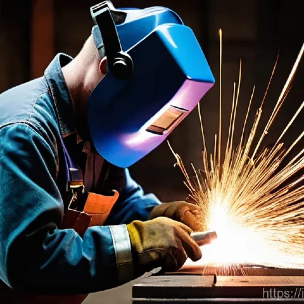 용접 중점 과목 학습법 - **Prompt 1: The Aspiring Welder's First Spark**
    "A candid, realistic photograph of a young man o...