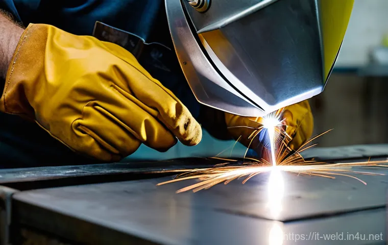 용접 중점 과목 학습법 - **Prompt 1: The Aspiring Welder's First Spark**
    "A candid, realistic photograph of a young man o...