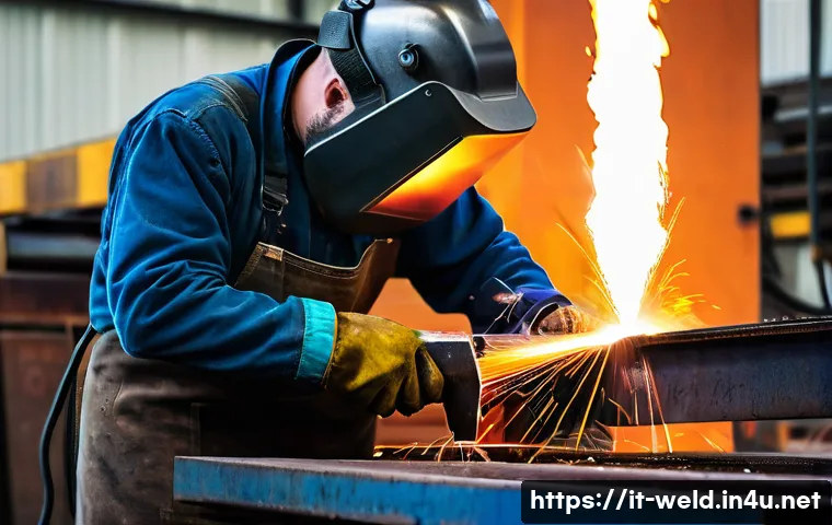 용접 업계 트렌드 분석 - **Prompt 1: Collaborative Welding Future**
A highly skilled Italian "welder