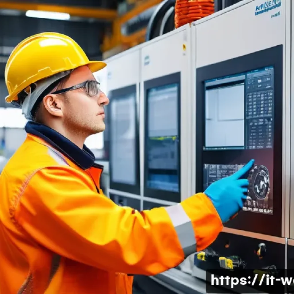 용접사 퇴사 후 대안 직업 - A skilled industrial maintenance technician wearing protective workwear and safety gloves, inspectin...
